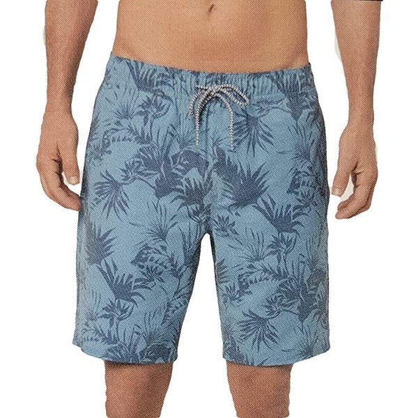 Hang Ten Men's Elastic Boardshort (Captain's Blue, X-Large)