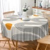 TTQYFNM Boho Mid Century Round Tablecloth 70 Inch Minimalist Abstract