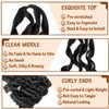 EFFGOCO Black French Curl Braiding Hair 30 Inches 8 Packs