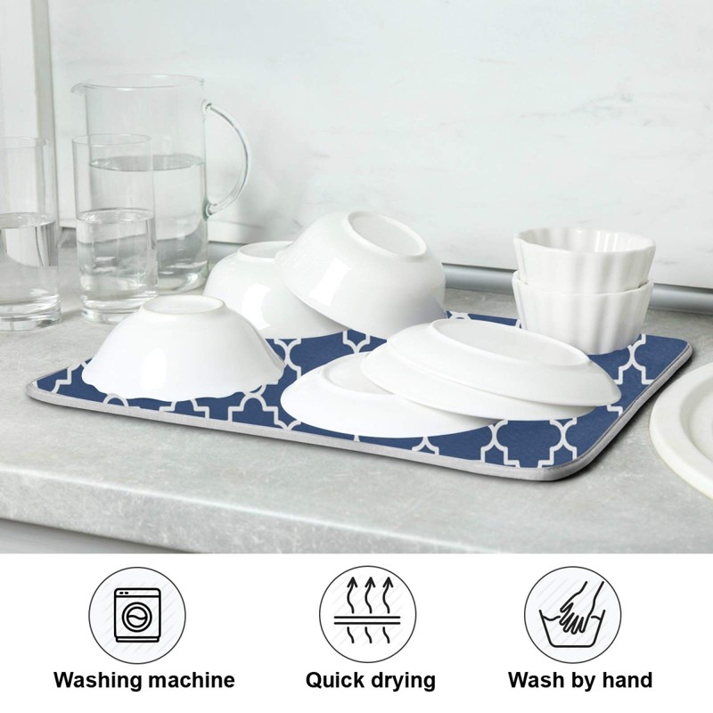 Super Absorbent Dish Drying Mat Microfiber Fast-Drying Dish Mat 16"