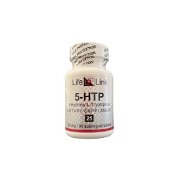 LifeLink 5-HTP (5-Hydroxy-L-Tryptophan) | 25 mg x 90 sublingual Tablets | Precursor to Serotonin | Made in The USA