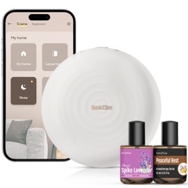 SenseFlow SF101 Air Fragrance Diffuser - Adjustable Atomizer, Essential Oil Kit, 40-Day Aroma, LED Light, 2 Essential Oils, Ideal for Home, Hotel, Studio Jasmine Dew Harmony