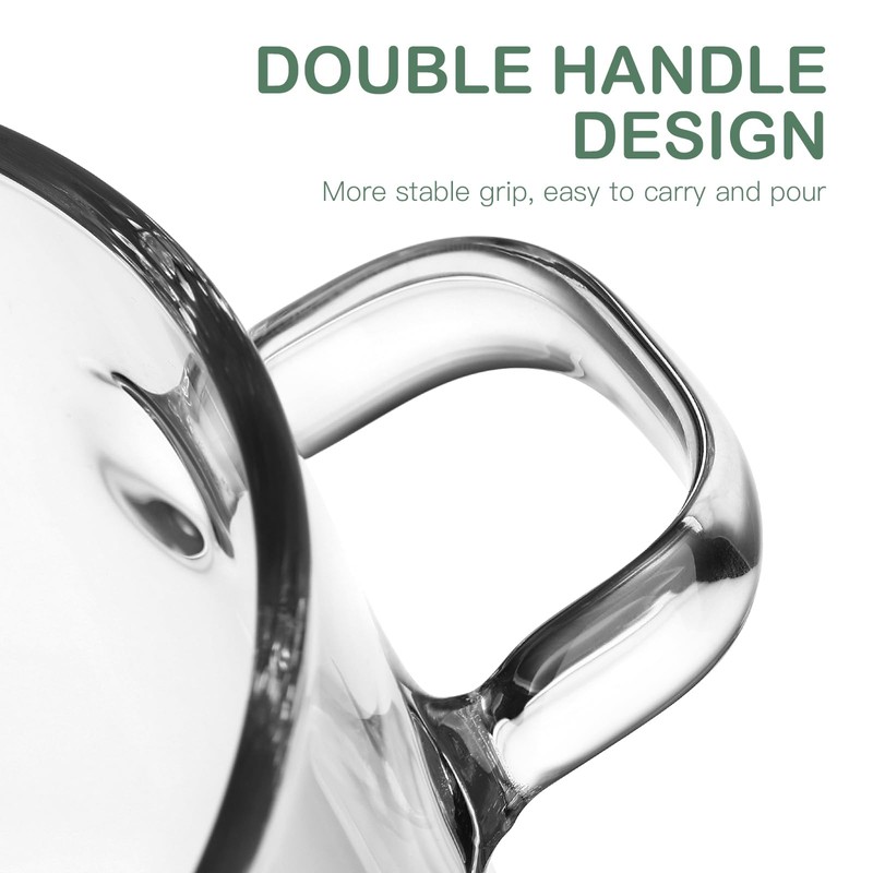 Healeved Glass Simmer Pot for Stove Top 1900ml/64 oz Clear