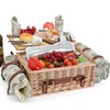 Multifunctional Wicker Picnic Basket Set for 2 with Blanket and