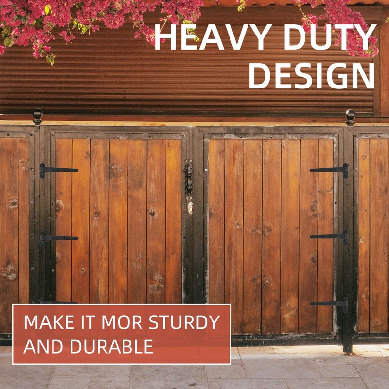 4 Pack Heavy Duty T Gate Hinges, 12inch Strap Gate