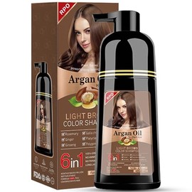 Dark Brown Hair Dye Shampoo for Men and Women,Instant Color Shampoo for Gray Hair Coverage