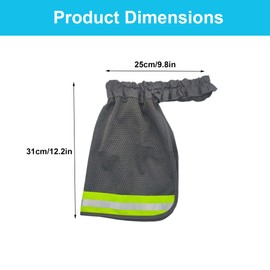 TUKEVA Mesh Hat Cover for Protective Helmet, Reflective Protective Helmet, Neck Protection, Mesh Sun Protection, Construction Helmets Accessories, Suitable for Construction Helmets (Grey)