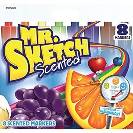 Mr Sketch Mr. Sketch Watercolor Scented Marker Set, 4-7/8 x 3/4 in, Assorted Colors - 059361