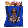 Aquarius AF Vibes Queen Energy Zodiac Crown Afro Regal Tote
