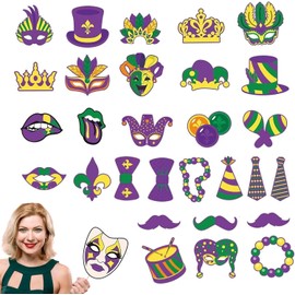 Brand,Subject_Character,Occasion,Color,Included_componentss, Mardi Photo Booth Props Party Favor Kit, Mardi Masquerade Booth Props, Mardi Props, Mardi Decoration, 30 PCS Mar Booth Props
