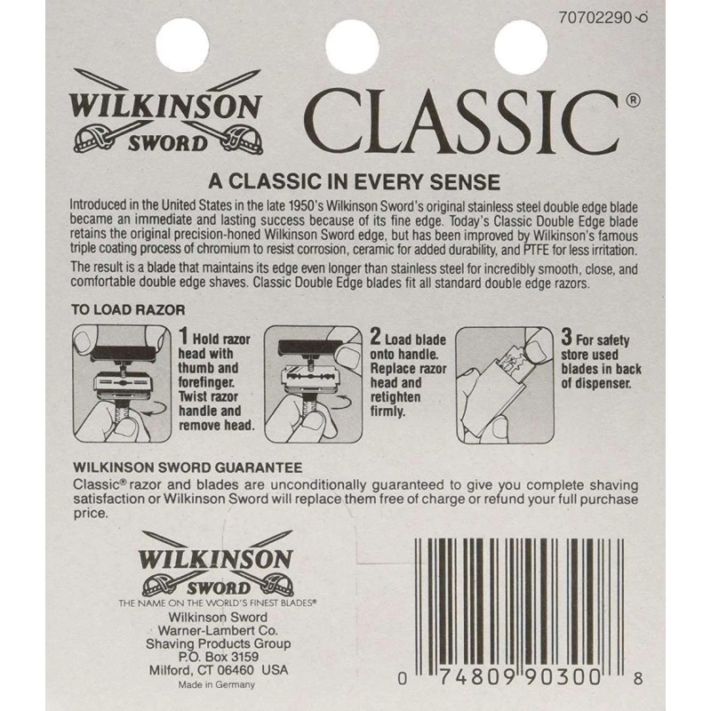 Wilkinson Sword Classic Double Edge Blades, 5 ea (Pack of