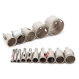 SYHML-SHOP 15PCS Diamond Coated Drill Bits Set - Tile Marble Glass Ceramic Hole Saw 6mm-50mm Tile Glass Brick Wall Wood Hole Opener