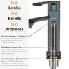 FORIOUS Black Bathroom Faucet 1 Hole, Single Handle Matte Black