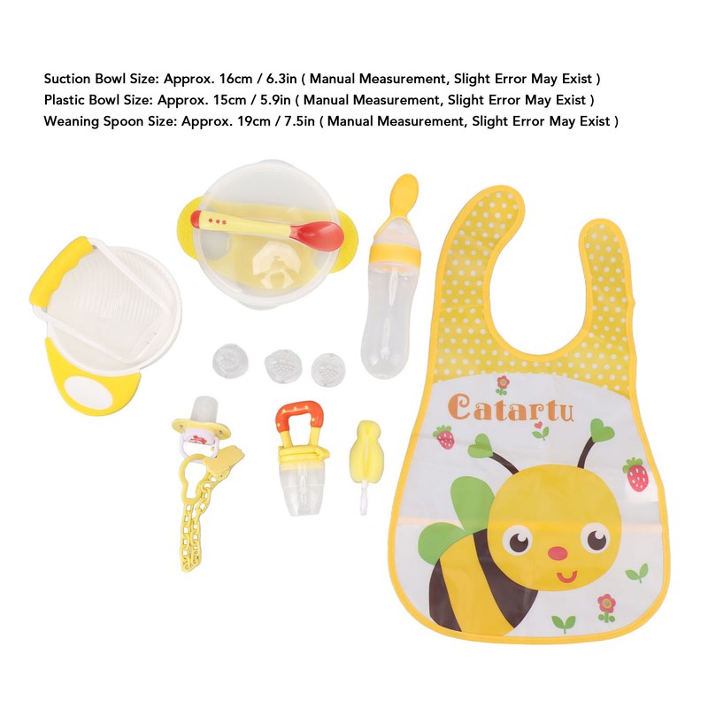 Baby Feeding Set Safe PP Silicone Compact Space Saving Discomfort