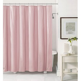 Victoria Classics PV6-LIN-7272-EL-PK Peva Shower Liner 72", 6 Gauge with Magnets and Grommets-Pink