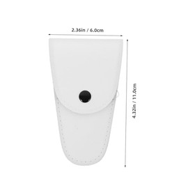 Vaguelly 4pcs Set Beard Trimming Scissors Set Stainless Beard Cutter Kit with Pointed Round Scissors Small Comb and White Leather Case for Grooming Mustaches and Nose Hair