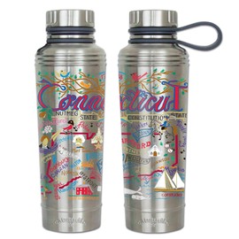 Catstudio Connecticut Stainless Steel Water Bottle | BPA Free Triple Wall Insulation with Non Slip Bottom | Great for Running, Hiking, Sports, & Travel