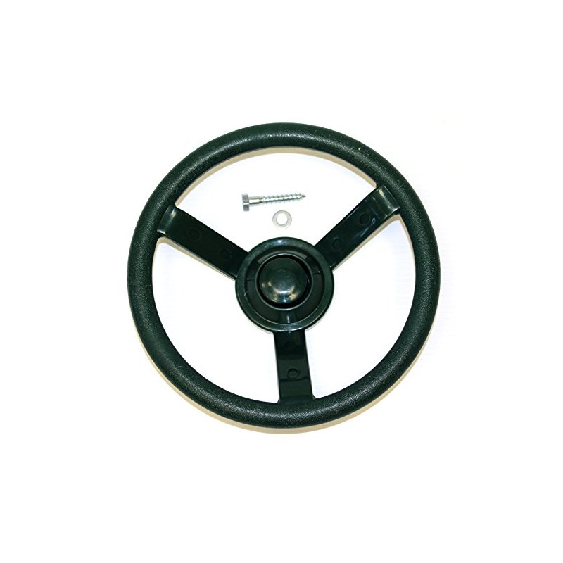 Green Plastic Steering Wheel Swing Set Accessory for Wood Backyard