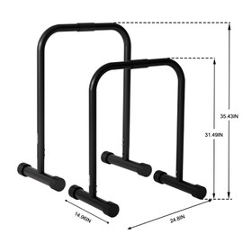 Adjustable Dip Bar, Dip Stand Station, Strength Training Founctional Dip Bar for Home, Portable Dip Bar, Fitness Equipment, Push Up Stand (Black)
