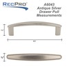 RecPro RV 4-3/8" Silver Satin Nickel Drawer Pull | Handle