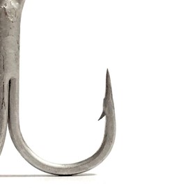 orurudo fishing gear 1/0# salt compatible thick shaft treble hook treble 50 pieces qb500050a10n0