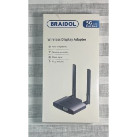 Braidol Wireless HDMI DisplayAdapter 1080P 5G+2.4G Dual BandPlug & Play