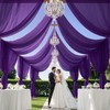 MODFUNS Royal Purple Ceiling Drapes Sheer Chiffon Draping Fabric 5x30ft