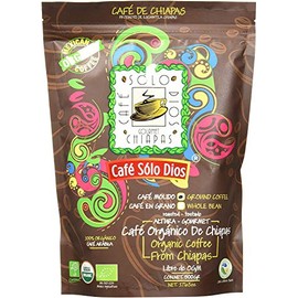 Café Solo Dios, Cafe Molido 100% Orgánico Arábica Mexicano, café de altura Certificado por Certimex, Sabor Artesanal, Gluten free, Tostado Medio 500 g