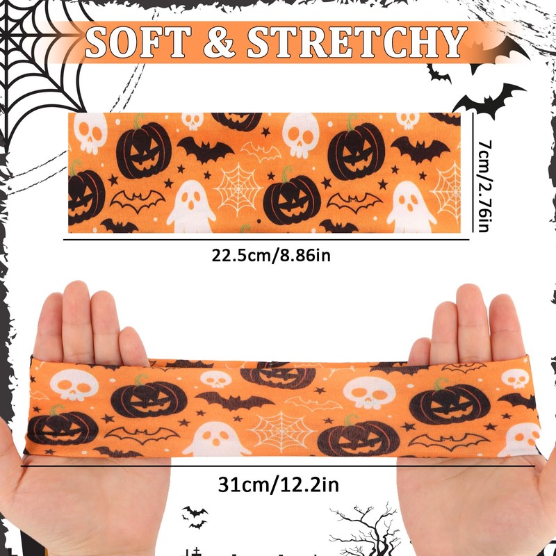 4Pack Halloween Headbands for Women, Trendy Head Bands for Halloween