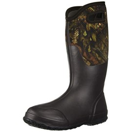 BOGS Women's Classic Mid Waterproof Insulated Rubber Neoprene Snow Rain Boot, Mossy Oak Print, 8 M