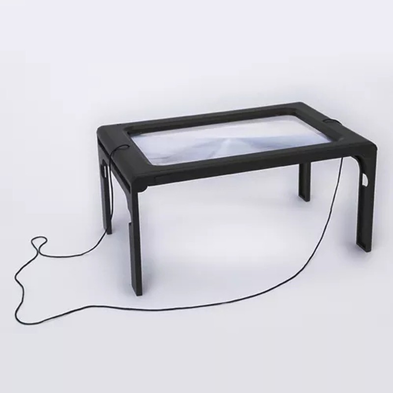 Hands-Free Magnifying Glass with LED Light Foldable 3X Page Magnifier