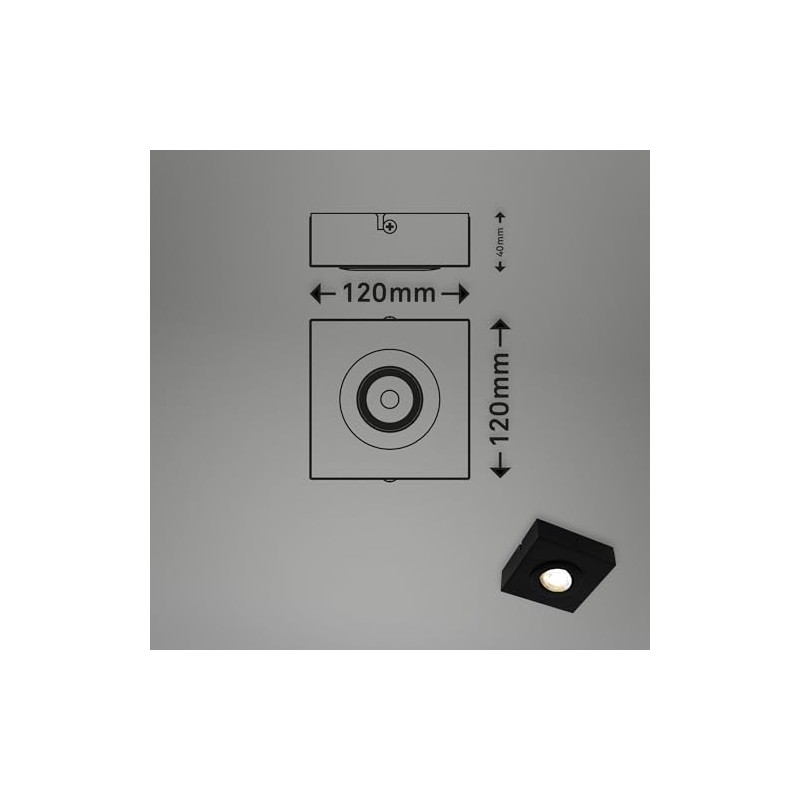 BRILONER LED Ceiling Light with Adjustable Light Colour, LED Ceiling
