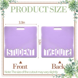 SEEVOR Student Badge Buddy Nurse Name Badge Horizontal Badge Identification Tags Morandi Color Badge Buddy for Student Nurse(Purple Student)