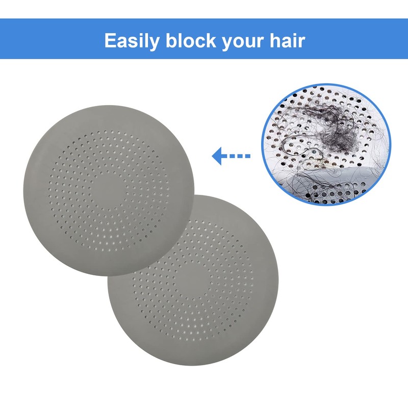 Hair Catcher Round Silicone Hair Stopper with Suction Cup Quick