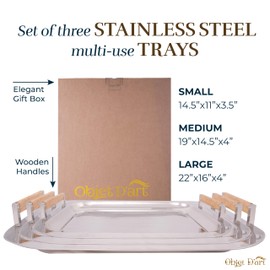 Decorative Silver Tray by Objet D’Art, Verona Beaufort Round Bar Tray for Living Room, Ottoman and Coffee Table, Trays for Candles, Liquor, and Centerpieces