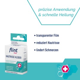 flint Med Hautrisse Kleber, 7 ml – reduziert Hautrisse und lindert Schmerzen, bildet schützenden transparenten Film auf der Haut, schnelle Heilung, klinisch getestet
