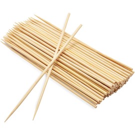 8" Natural Wooden Bamboo BBQ Skewers for Grilling, Shish Kebab, Appetizers, Fruit and More - 100 Pack (1-pack (100 Skewers))