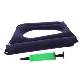 KOMBIUDA Inflatable Wheelchair Seat Cushion Hollow Design Portable Flocking Pad for Bedridden Patients Easy to Clean and Store Prevents Bedsores for Outdoor and Indoor Use