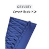Women's Corset Back Kit Lace up Zipper Replacement Adjustable Satin