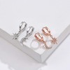 Womens Moon Star Dangle Small Hoop Cubic Zirconia Earrings Girls