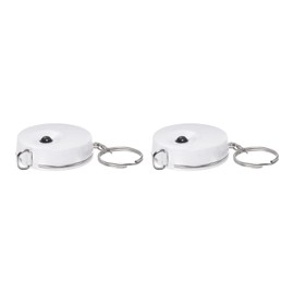 HARFINGTON 2pcs Measuring Tape 1.5M/60-inch Retractable Tailors Tape Measure Pocket Size with Key Chain for Body, Fabric, Sewing and Crafts Measurements, White