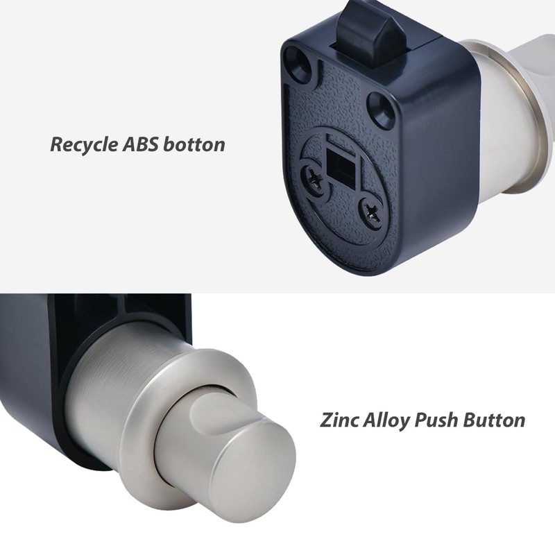 Dream Lighting 2PCS RV Locks Zinc Alloy Push Button Latch