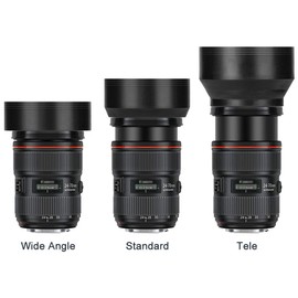 62 mm Lens Hood Set, Fotover Universal Collapsible Rubber Sun Visor + Tulip Flower Lens Hood Compatible with Canon Nikon Sony Pentax Olympus Fuji Camera with Lens Cap