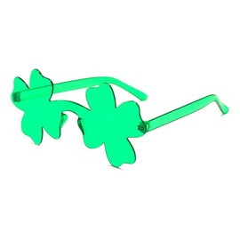 Namvo Pack of 2 St. Patrick's Day Shamrock Sunglasses Four Leaf Clover Green Shamrock Glasses for Patricks Party Decorations Fancy Dress Costumes