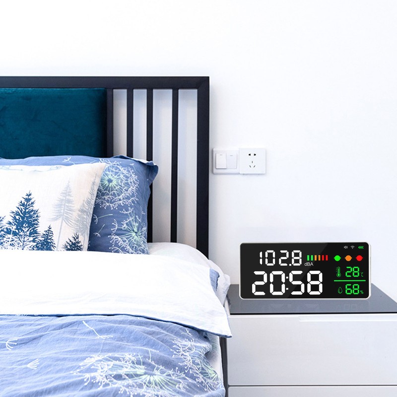 11in Large Screen Decibel Meter WIFI LED Display Temperature Humidity