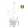 Parliky Hanging Planters: Plastic Flower Plant Basket with Hooks Flower