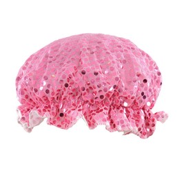 Bling Shower Cap in Pink with Fabulous Sequin Style Design