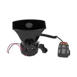 AUTO 12V 100W 120dB Car Siren Horn Mic PA Speaker System Emergency Sound Amplifier-7 Tones for Car Truck RV