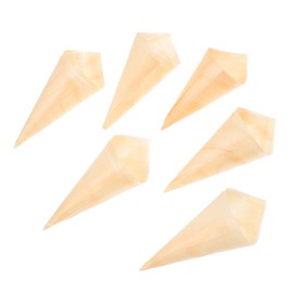 Garneck 50 Pack of Disposable Wood Veneer Cones Ice Cream Cups Party Candy Cones Great for Events Parties