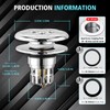 1 x Pop Up Drain Strainer, Upgraded Bathroom Sink Plug,
